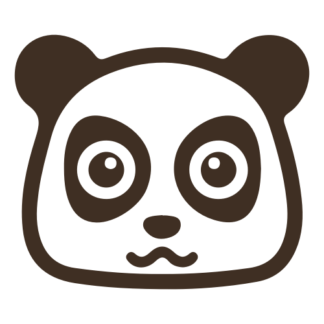 Adorable Cute Panda Decal (Brown)